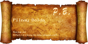 Pilnay Bolda névjegykártya
